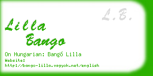 lilla bango business card